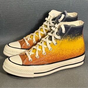 Converse‎ Chuck 70 Hi Multicolor Scatter Dye Canvas Sneakers Women’s Size 6.5